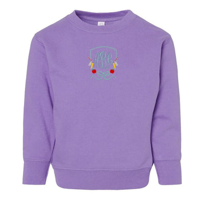 Kids Monogrammed 'Classroom Crest Royalty' Crewneck - United Monograms