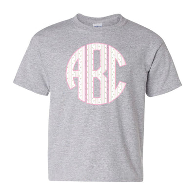 Kids Monogrammed ‘Coquette Floral Patterns’ Big Print T-Shirt - United Monograms
