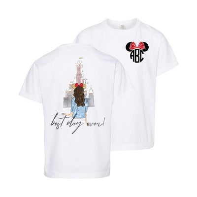 Kids Monogrammed 'Disney Best Day Ever' Front & Back T-Shirt - United Monograms