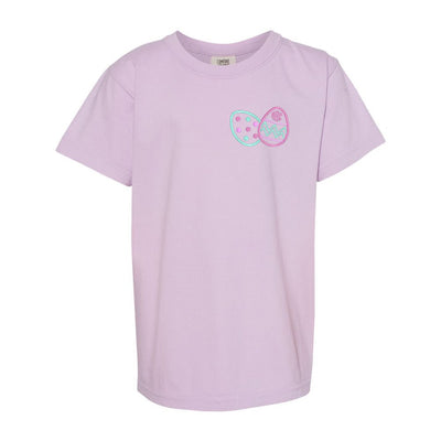 Kids Monogrammed Easter Eggs Comfort Colors T-Shirt - United Monograms