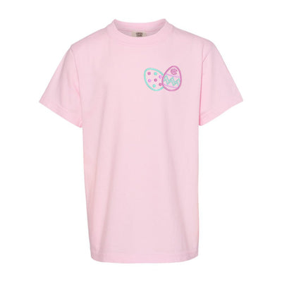 Kids Monogrammed Easter Eggs Comfort Colors T-Shirt - United Monograms