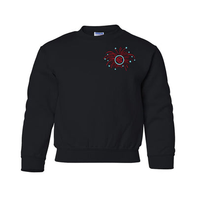 Kids Monogrammed Fireworks Crewneck Sweatshirt - United Monograms