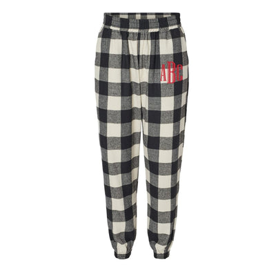 Kids Monogrammed Flannel Joggers - United Monograms
