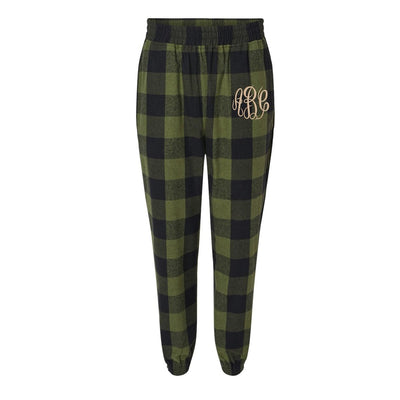 Kids Monogrammed Flannel Joggers - United Monograms