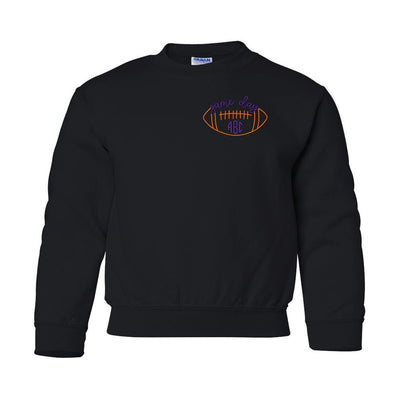 Kids Monogrammed Football Game Day Crewneck Sweatshirt - United Monograms