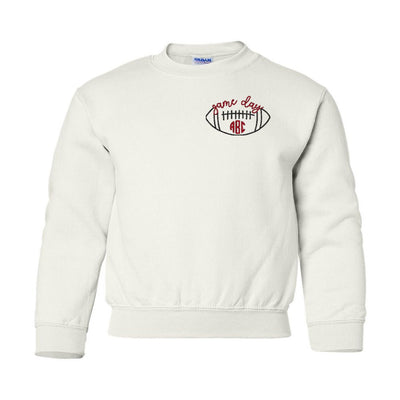 Kids Monogrammed Football Game Day Crewneck Sweatshirt - United Monograms