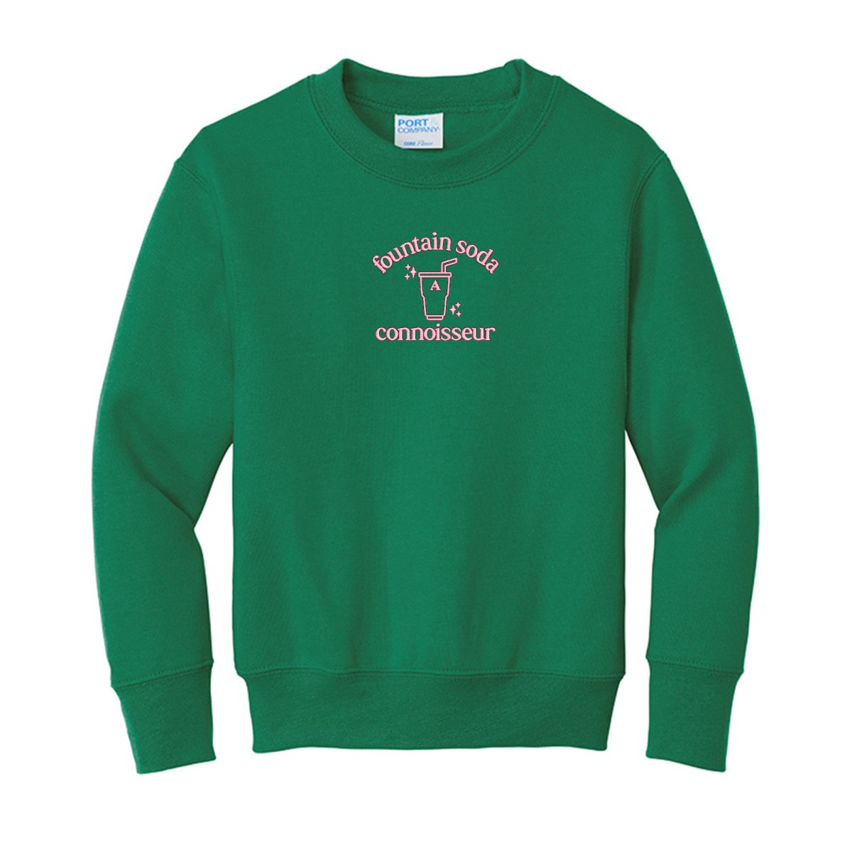 Kids Monogrammed 'Fountain Soda Connoisseur' Crewneck Sweatshirt - United Monograms