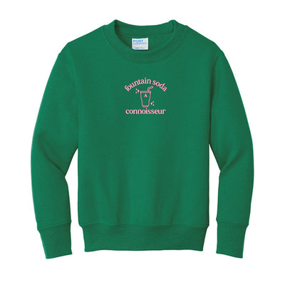 Kids Monogrammed 'Fountain Soda Connoisseur' Crewneck Sweatshirt - United Monograms