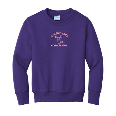 Kids Monogrammed 'Fountain Soda Connoisseur' Crewneck Sweatshirt - United Monograms