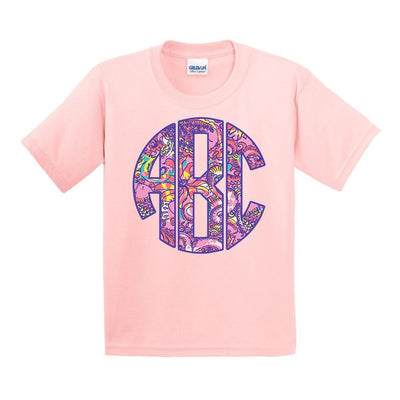 Kids Monogrammed Lilly Big Print T-Shirt - United Monograms