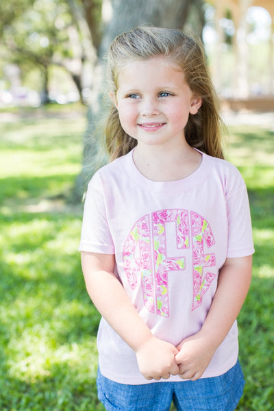 Kids Monogrammed Lilly Big Print T-Shirt - United Monograms