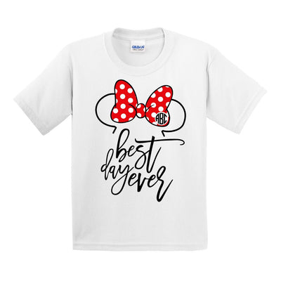 Kids Monogrammed 'Minnie Best Day Ever' T-Shirt - United Monograms