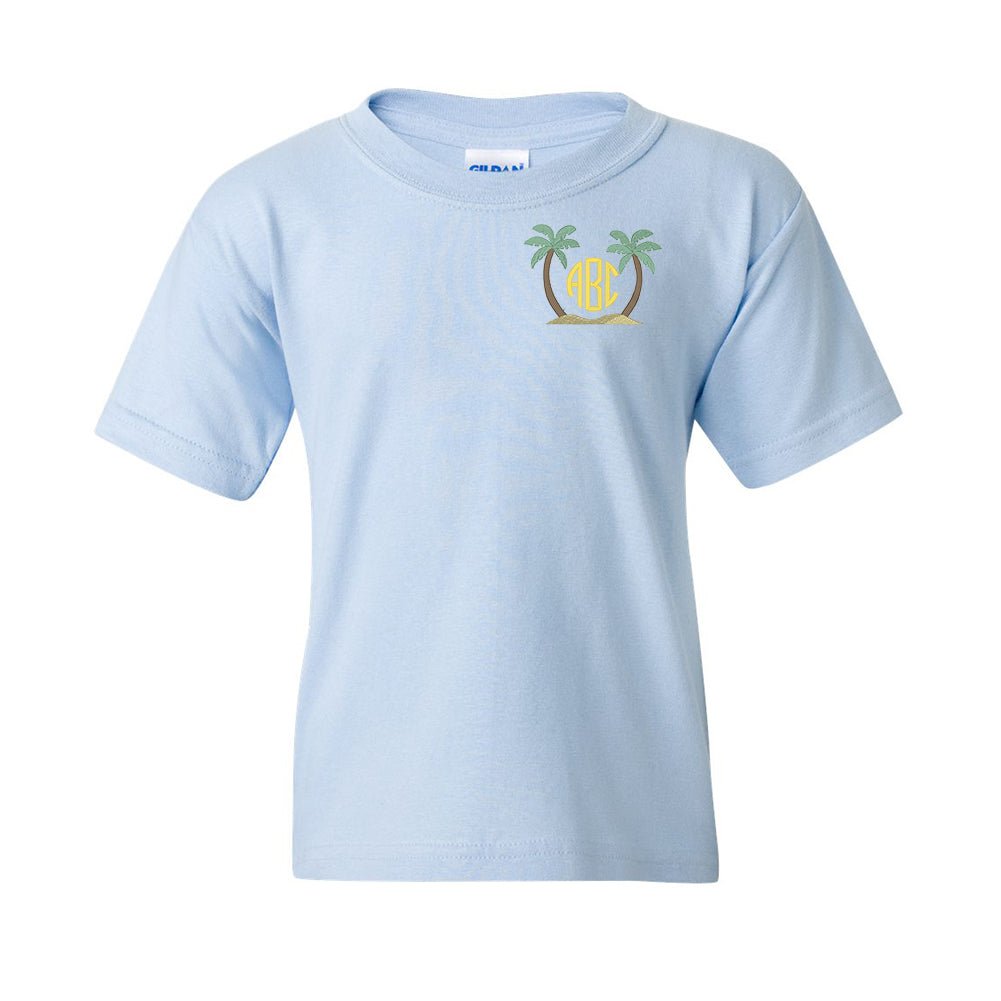 Kids Monogrammed Palm Trees T-Shirt - United Monograms
