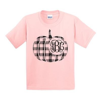 Kids Monogrammed 'Plaid Pumpkin' T-Shirt - United Monograms