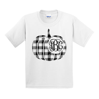 Kids Monogrammed 'Plaid Pumpkin' T-Shirt - United Monograms