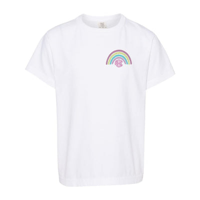 Kids Monogrammed Rainbow Comfort Colors T-Shirt - United Monograms