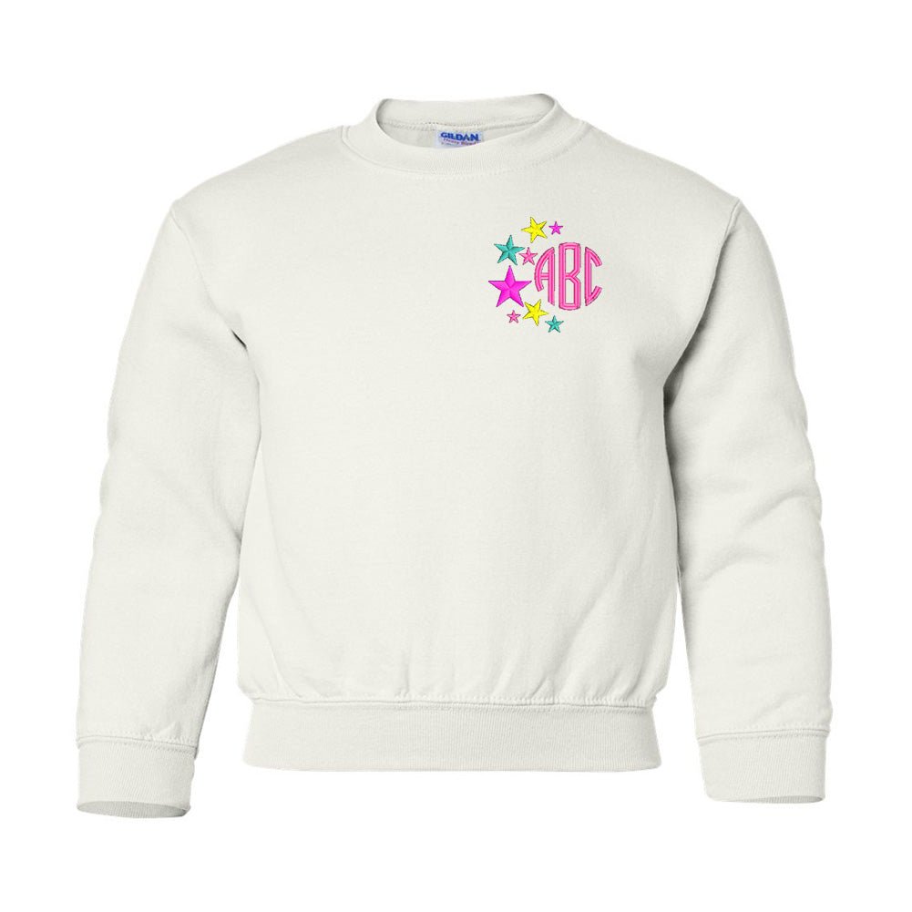 Kids Monogrammed Stars Crewneck Sweatshirt - United Monograms