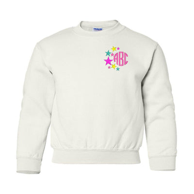 Kids Monogrammed Stars Crewneck Sweatshirt - United Monograms