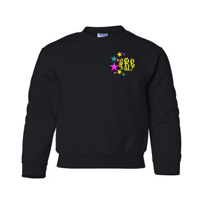 Kids Monogrammed Stars Crewneck Sweatshirt - United Monograms