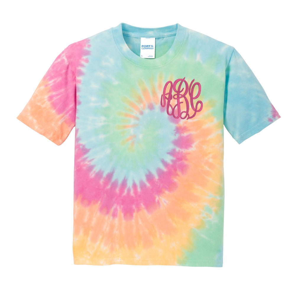 Kids Monogrammed Tie Dye T-Shirt - United Monograms