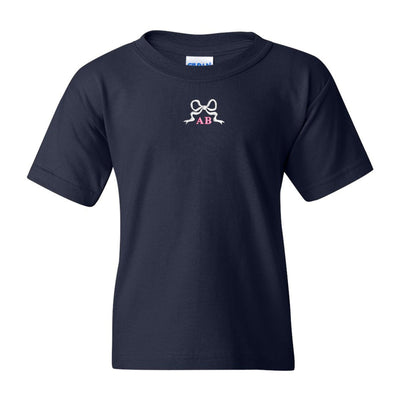 Kids Monogrammed 'Tiny Bow' T-Shirt - United Monograms