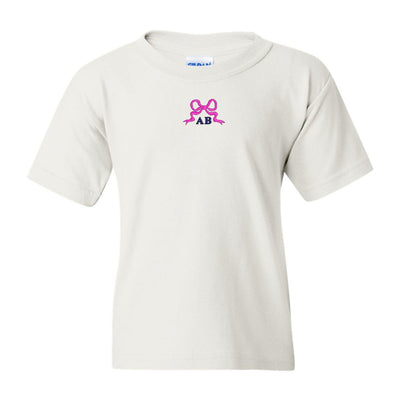 Kids Monogrammed 'Tiny Bow' T-Shirt - United Monograms
