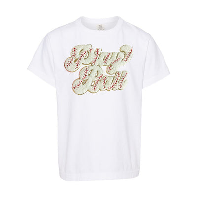 Kids Play Ball Letter Patch T-Shirt - United Monograms