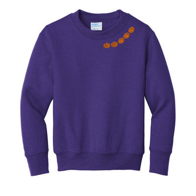 Kids 'Pumpkin Collar' Crewneck Sweatshirt - United Monograms