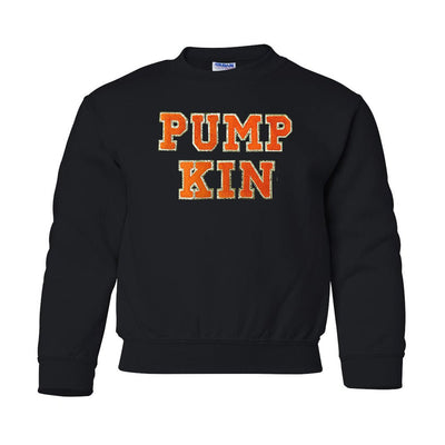 Kids Pumpkin Letter Patch Crewneck Sweatshirt - United Monograms
