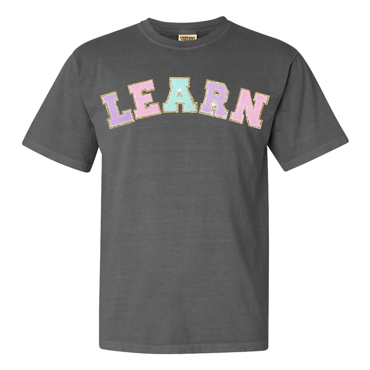 Learn Letter Patch Comfort Colors T-Shirt - United Monograms