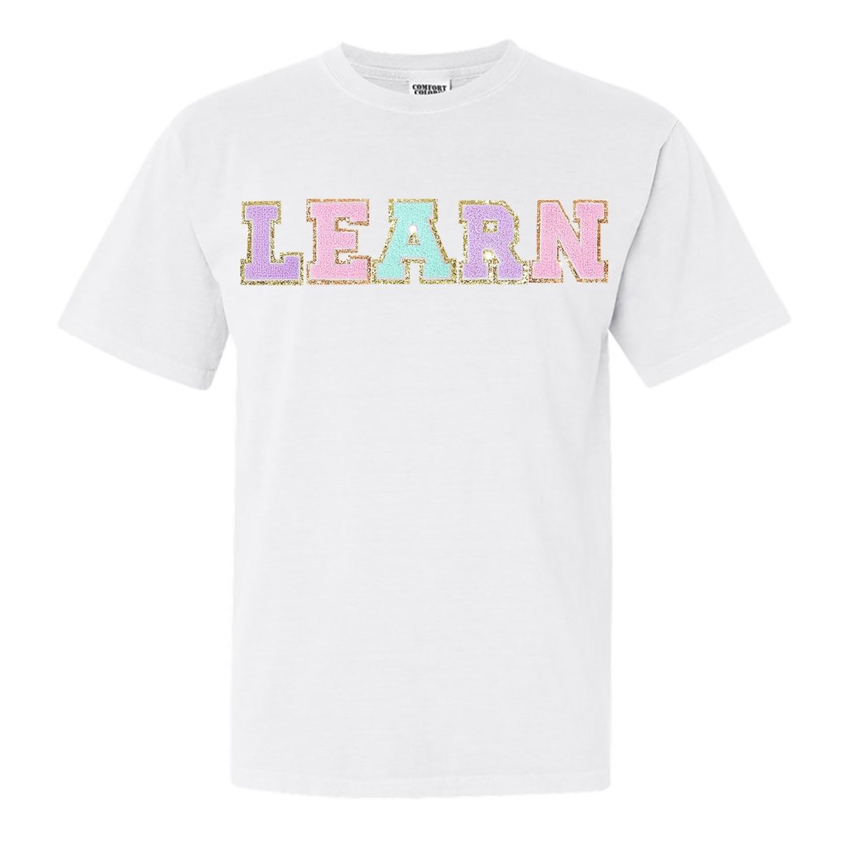 Learn Letter Patch Comfort Colors T-Shirt - United Monograms