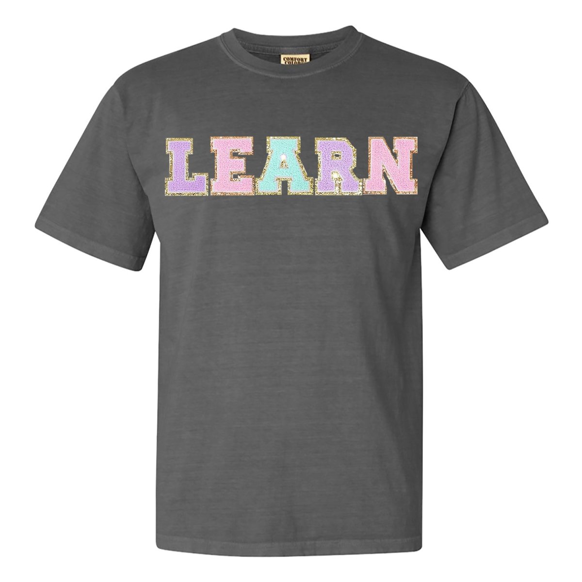 Learn Letter Patch Comfort Colors T-Shirt - United Monograms