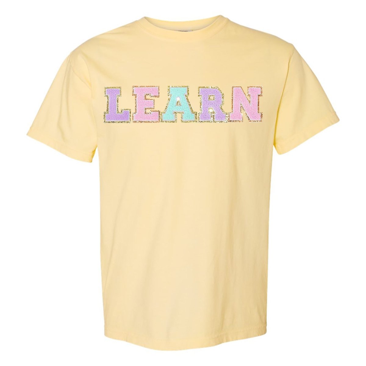 Learn Letter Patch Comfort Colors T-Shirt - United Monograms