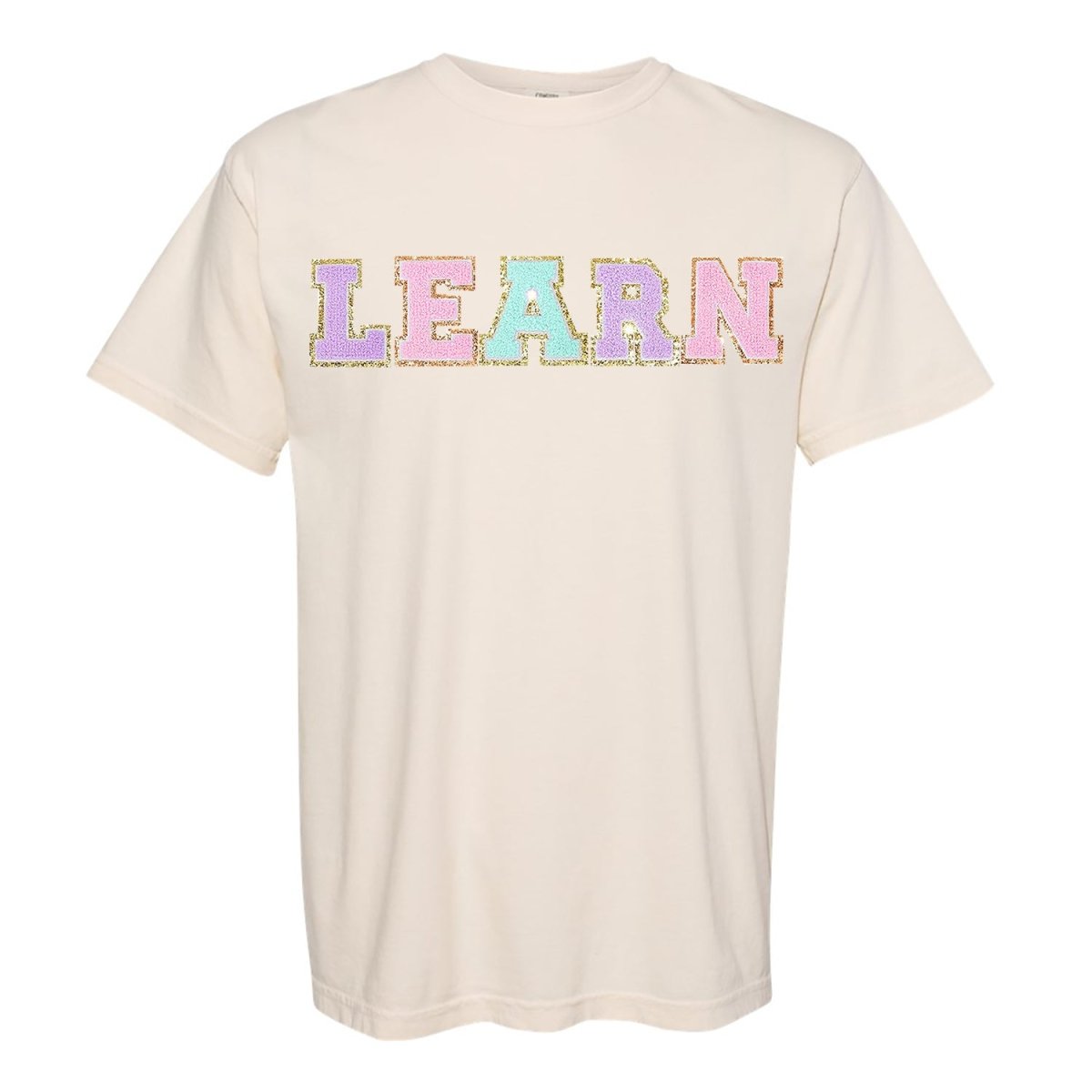 Learn Letter Patch Comfort Colors T-Shirt - United Monograms