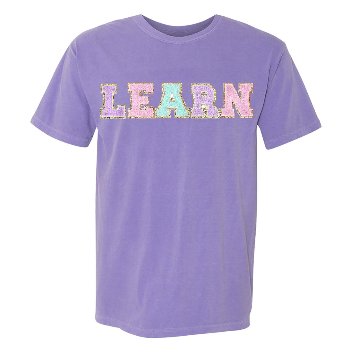 Learn Letter Patch Comfort Colors T-Shirt - United Monograms