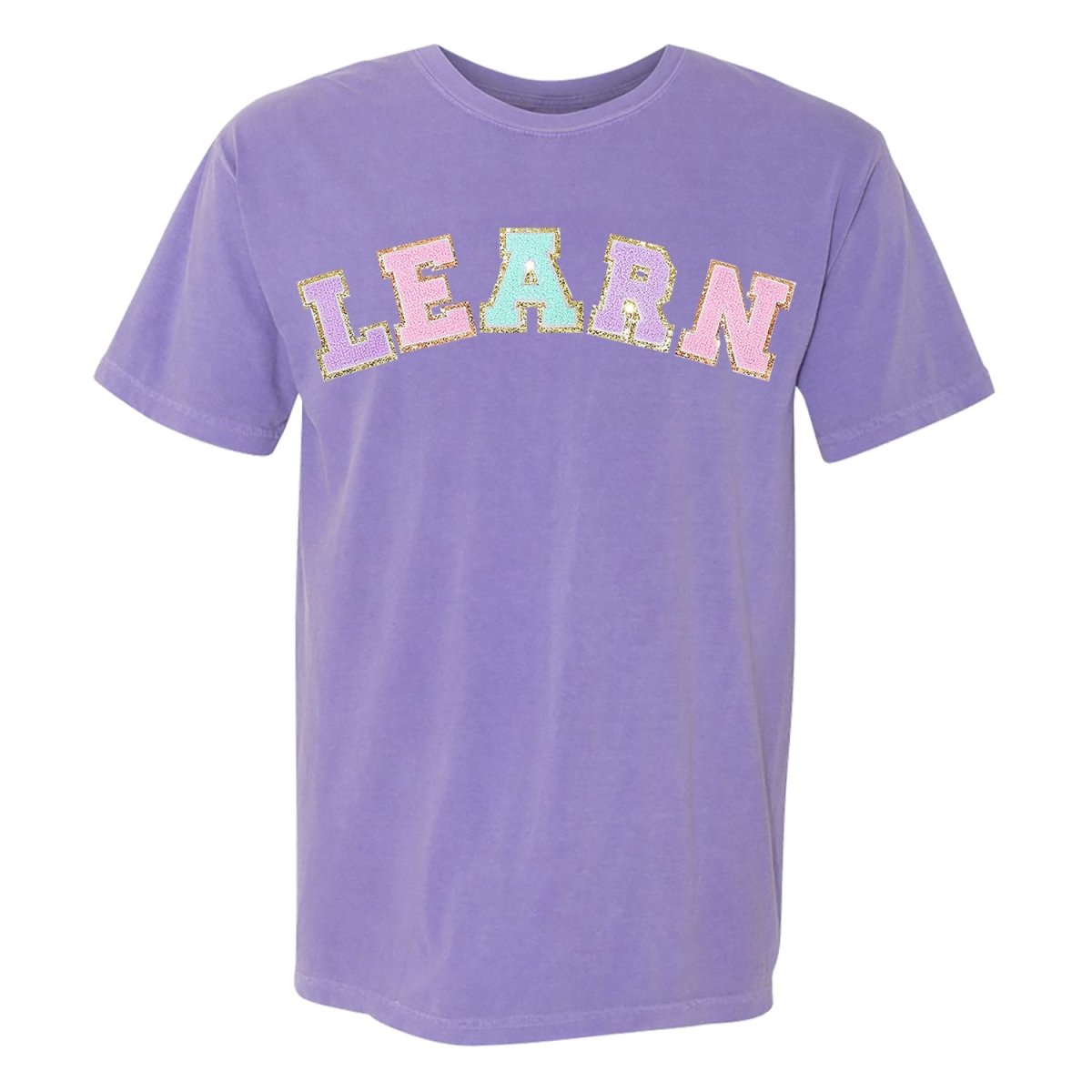 Learn Letter Patch Comfort Colors T-Shirt - United Monograms