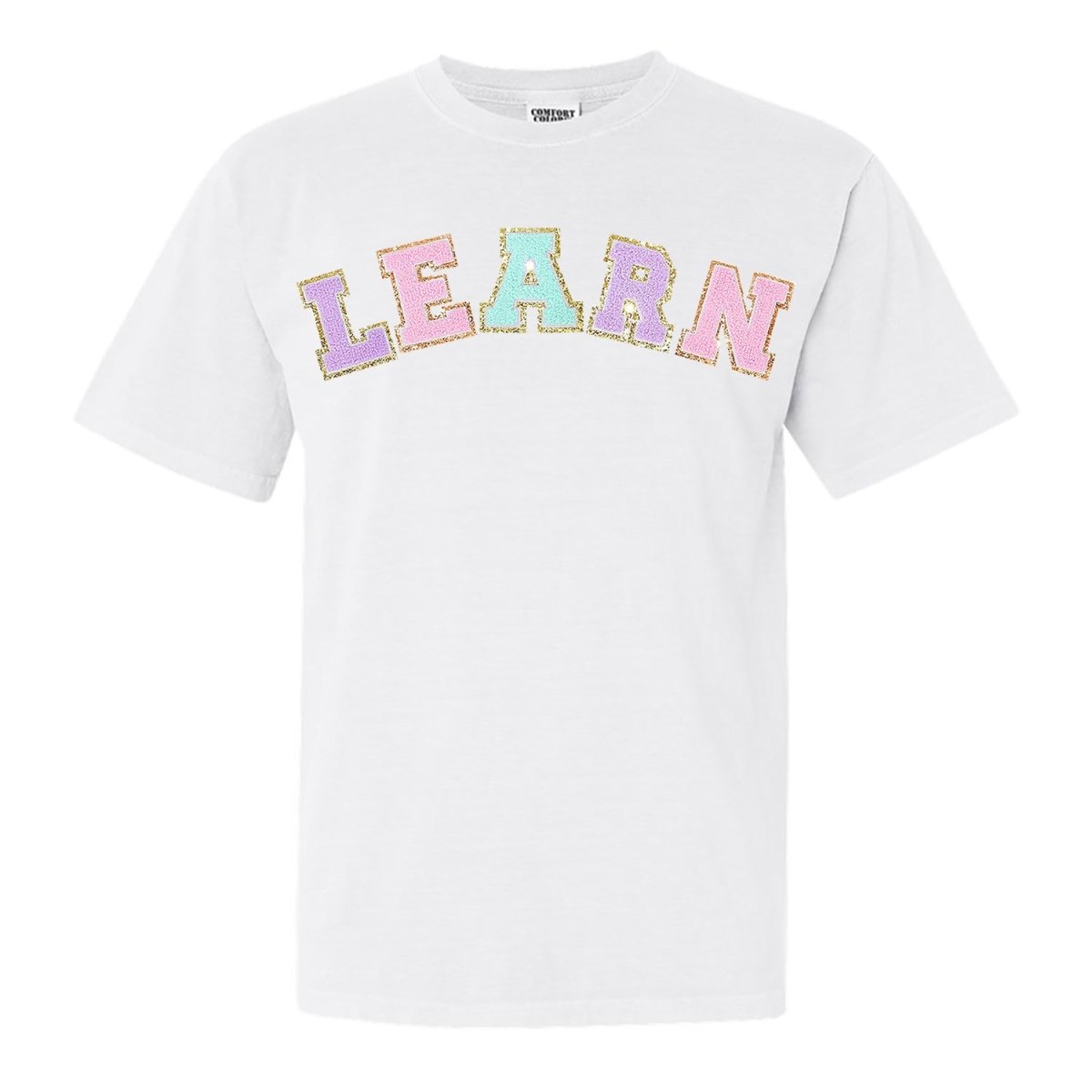 Learn Letter Patch Comfort Colors T-Shirt - United Monograms