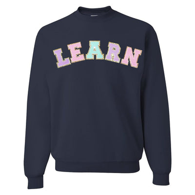 Learn Letter Patch Crewneck Sweatshirt - United Monograms