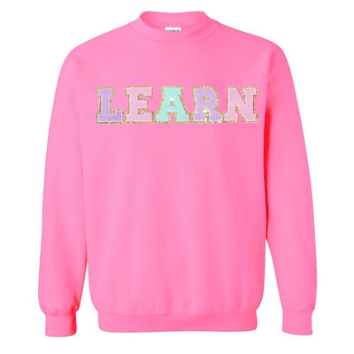 Learn Letter Patch Crewneck Sweatshirt - United Monograms