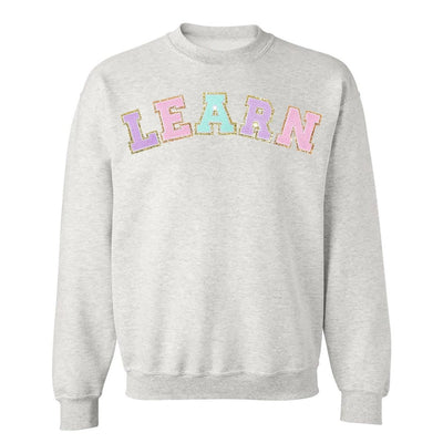 Learn Letter Patch Crewneck Sweatshirt - United Monograms