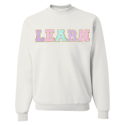Learn Letter Patch Crewneck Sweatshirt - United Monograms
