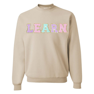 Learn Letter Patch Crewneck Sweatshirt - United Monograms