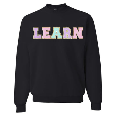Learn Letter Patch Crewneck Sweatshirt - United Monograms