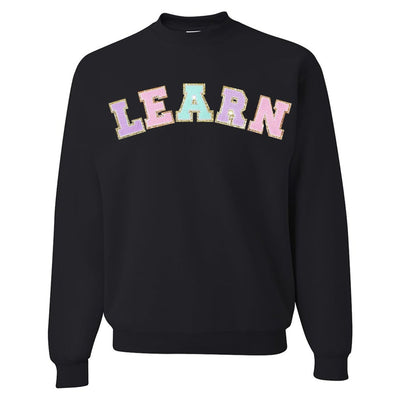 Learn Letter Patch Crewneck Sweatshirt - United Monograms