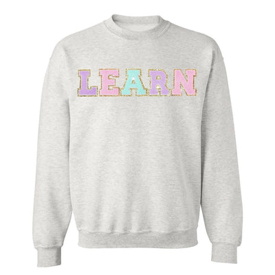 Learn Letter Patch Crewneck Sweatshirt - United Monograms