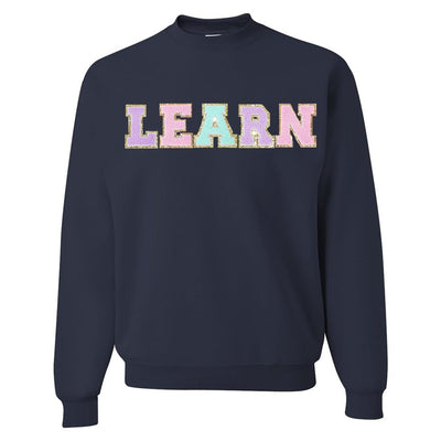 Learn Letter Patch Crewneck Sweatshirt - United Monograms
