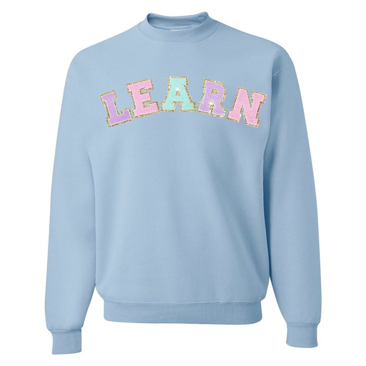 Learn Letter Patch Crewneck Sweatshirt - United Monograms