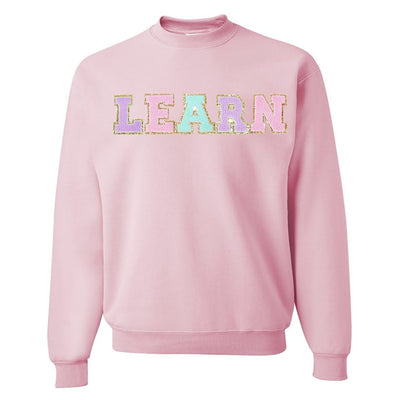 Learn Letter Patch Crewneck Sweatshirt - United Monograms