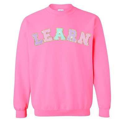 Learn Letter Patch Crewneck Sweatshirt - United Monograms