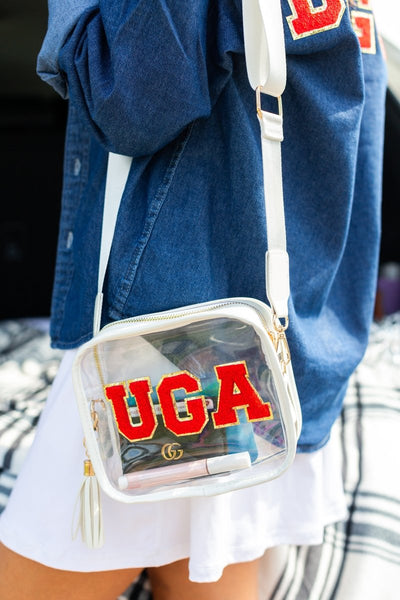Letter Patch Clear Gameday Stadium Crossbody Bag - United Monograms